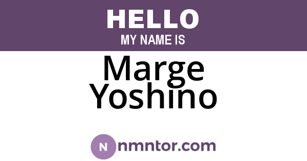 Marge Yoshino