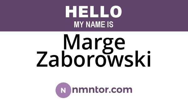 Marge Zaborowski
