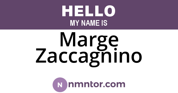 Marge Zaccagnino