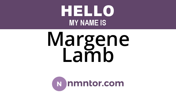 Margene Lamb