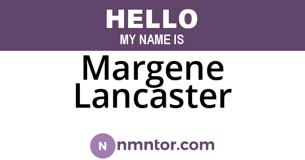 Margene Lancaster