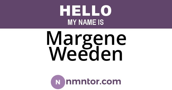 Margene Weeden