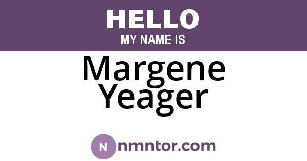 Margene Yeager