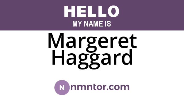 Margeret Haggard