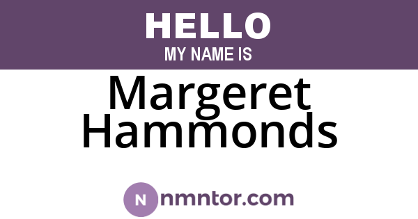 Margeret Hammonds