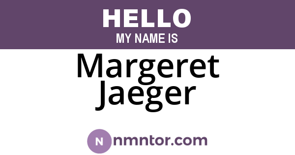 Margeret Jaeger