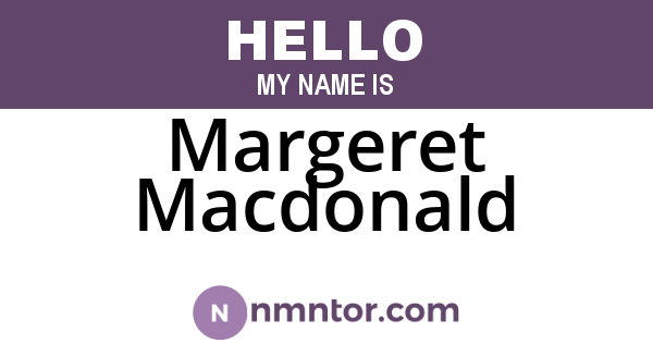 Margeret Macdonald