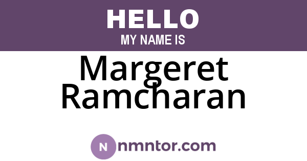 Margeret Ramcharan