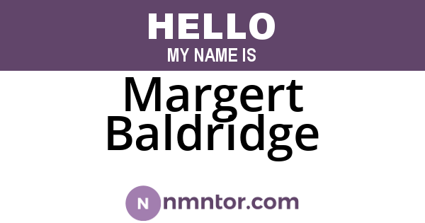 Margert Baldridge