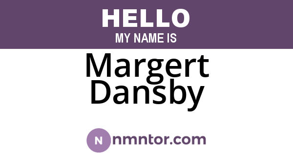 Margert Dansby