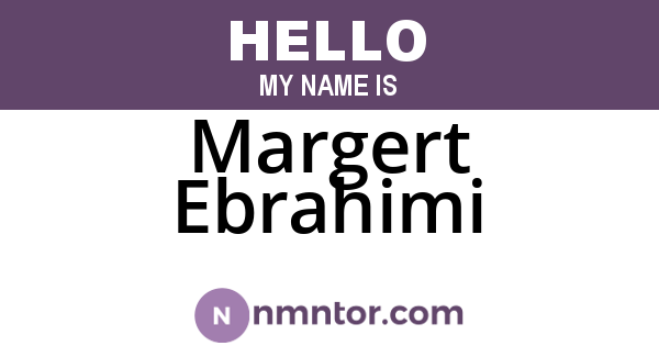 Margert Ebrahimi