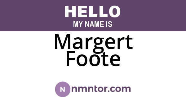 Margert Foote