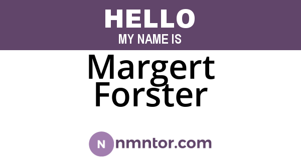 Margert Forster
