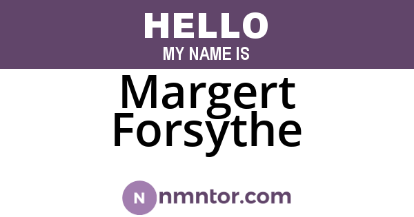 Margert Forsythe