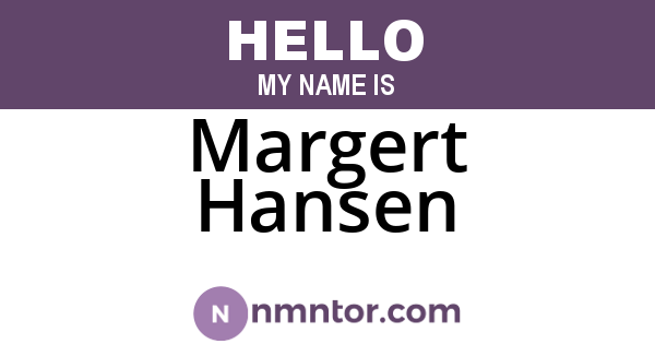 Margert Hansen