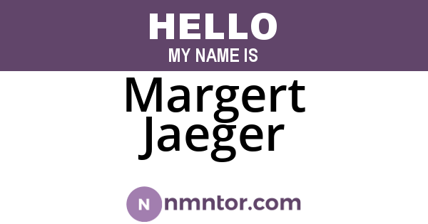 Margert Jaeger