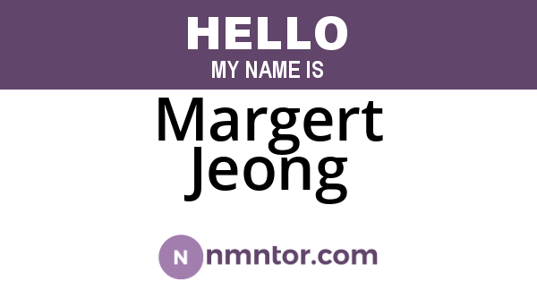Margert Jeong