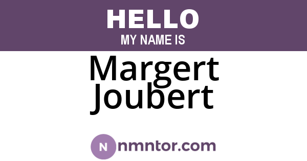 Margert Joubert