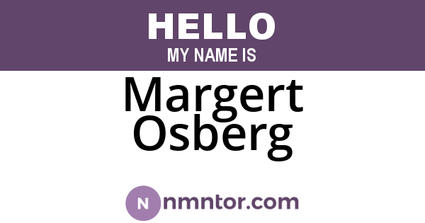 Margert Osberg