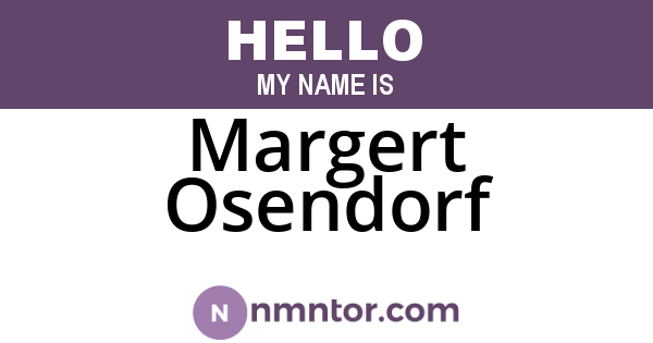 Margert Osendorf