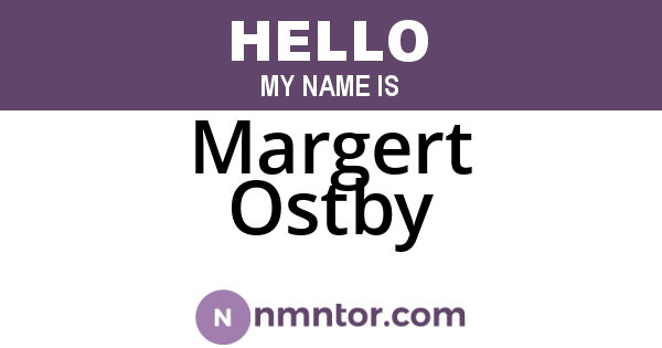 Margert Ostby