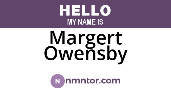 Margert Owensby