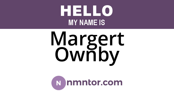 Margert Ownby
