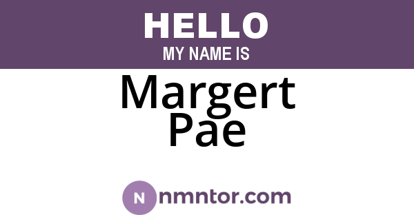 Margert Pae