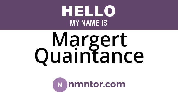 Margert Quaintance