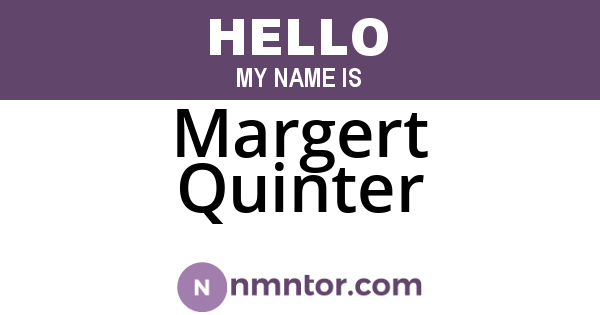 Margert Quinter
