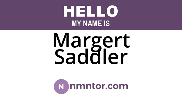 Margert Saddler