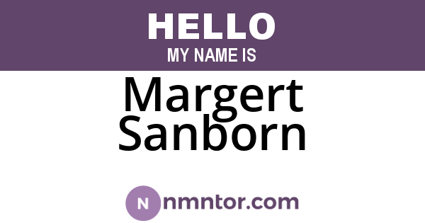 Margert Sanborn