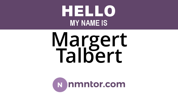 Margert Talbert