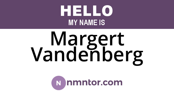 Margert Vandenberg