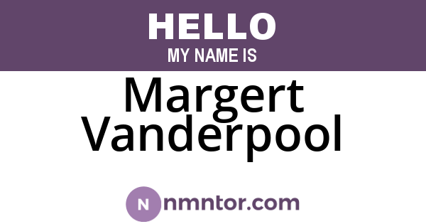 Margert Vanderpool
