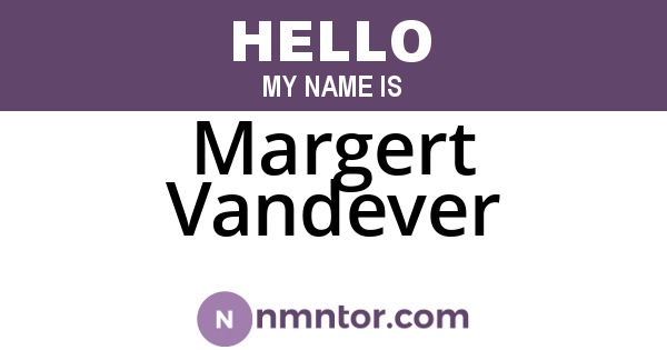 Margert Vandever