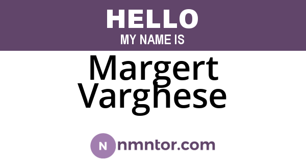 Margert Varghese