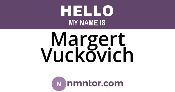 Margert Vuckovich