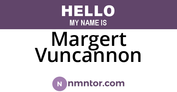 Margert Vuncannon