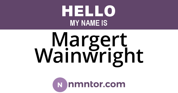 Margert Wainwright