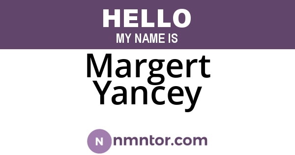 Margert Yancey