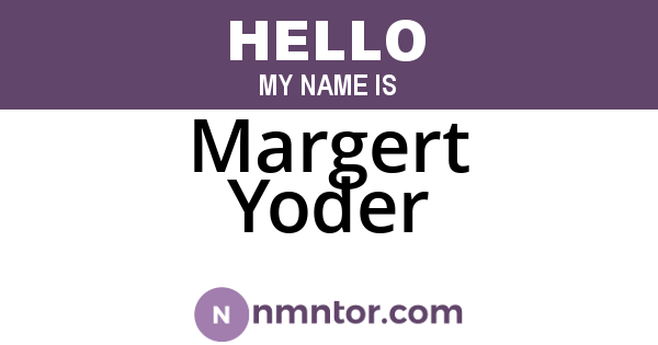 Margert Yoder