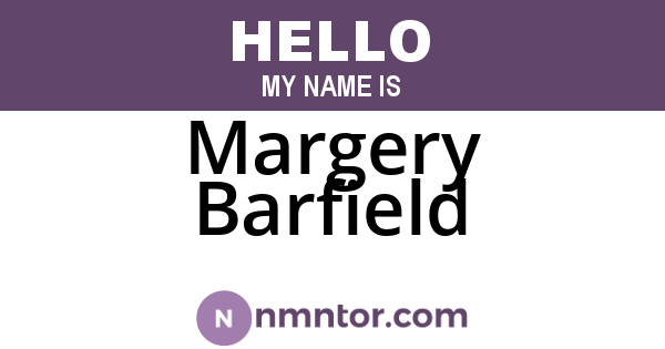 Margery Barfield