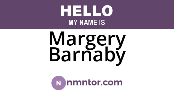 Margery Barnaby