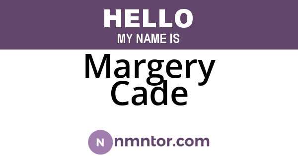 Margery Cade
