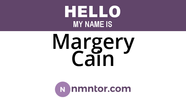 Margery Cain