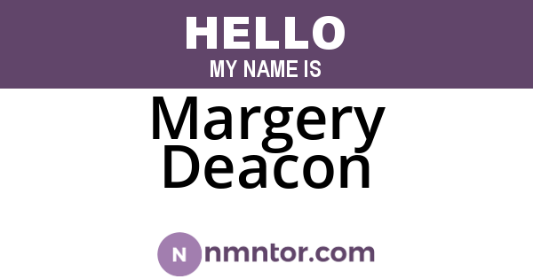 Margery Deacon