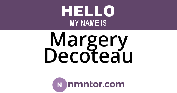 Margery Decoteau