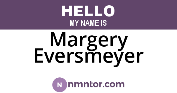 Margery Eversmeyer