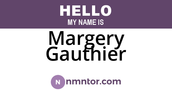 Margery Gauthier